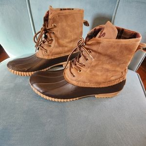 Marley Lilly monogrammed duck boots size 7 normal wear "MKM"